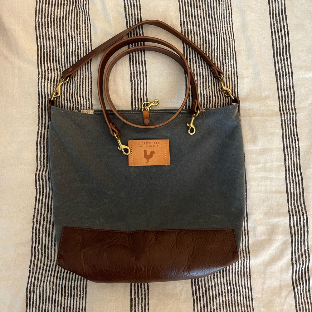 Meanwhile Back on the Farm wax canvas Hobo & Crossbody